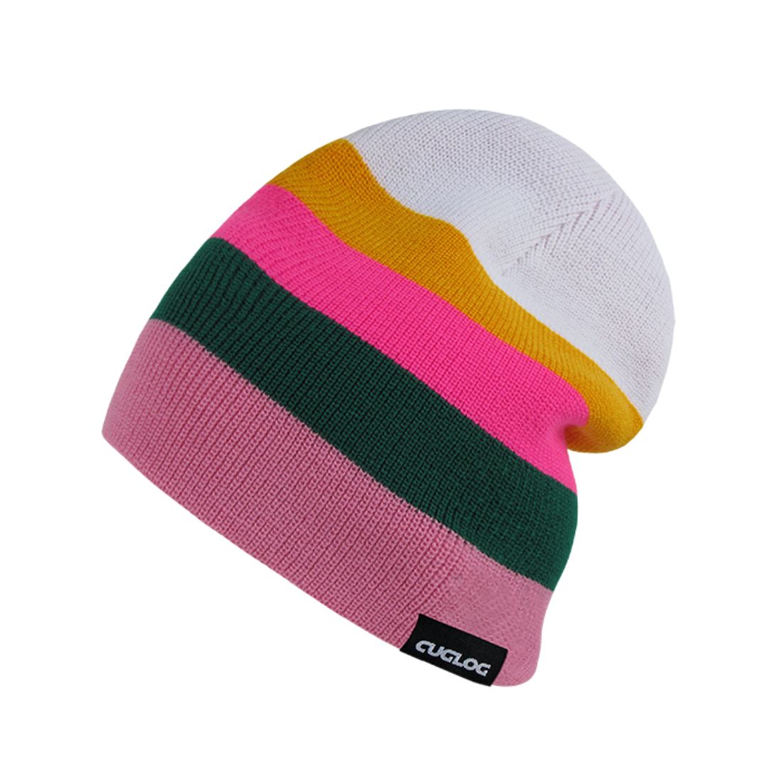Cuglog K033 Rushmore Colorful Striped Knit Beanies Hats Winter Ski Caps