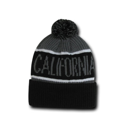 Cuglog K038 Cotopaxi Knit Pom Pom Beanies Hats Fuzzy Ball Winter Ski Caps