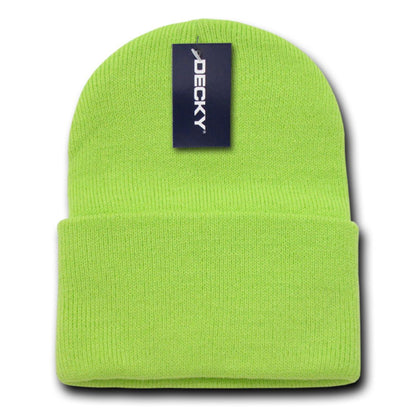 Decky KC Short Cuffed Knit Beanies Hats Winter Warm Ski Skull Caps Blank