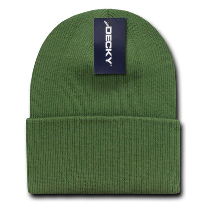 Decky KC Short Cuffed Knit Beanies Hats Winter Warm Ski Skull Caps Blank