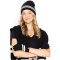 Empire Cove Winter Set Knit Striped Beanie and Touch Screen Gloves Gift Set