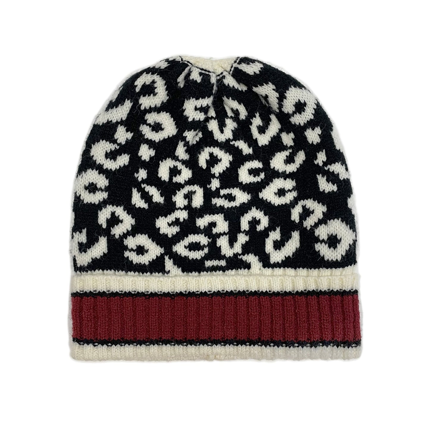 Empire Cove Winter Set Knit Leopard Striped Beanie and Touch Screen Gloves Gift Set