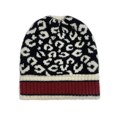 Empire Cove Winter Set Knit Leopard Striped Beanie and Touch Screen Gloves Gift Set