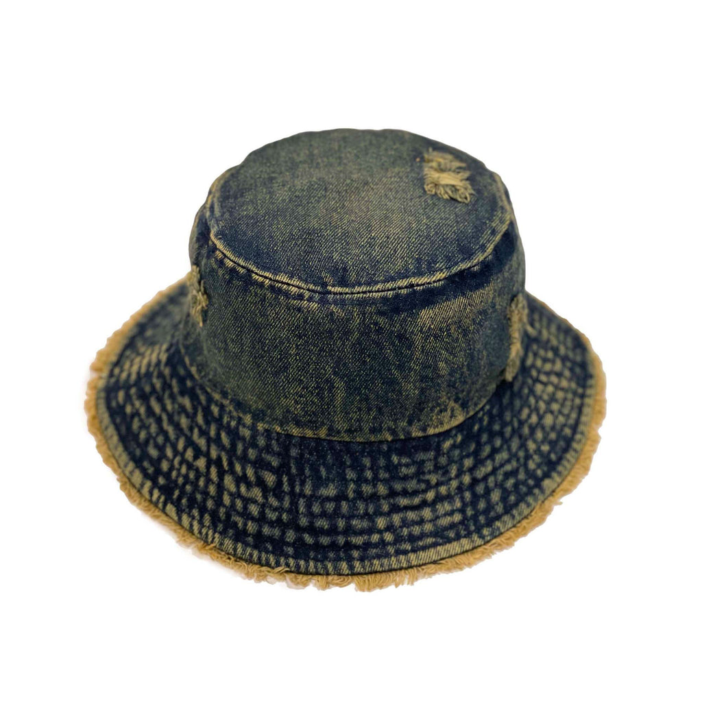 David & Young Distressed Denim Bucket Hat with Frayed Edges (Women) -  Walmart.com