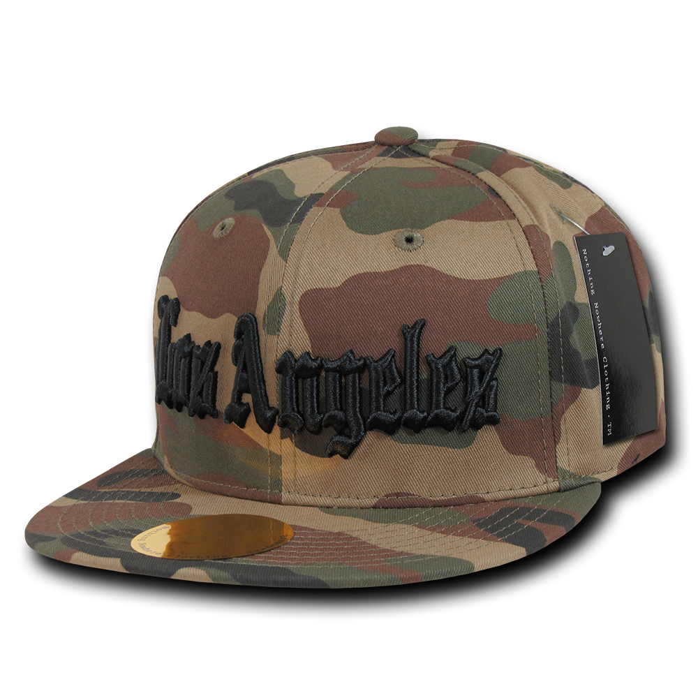 Nothing Nowhere N15 Camouflage City Logo Snapback Hats 6 Panel Flat Bill Caps