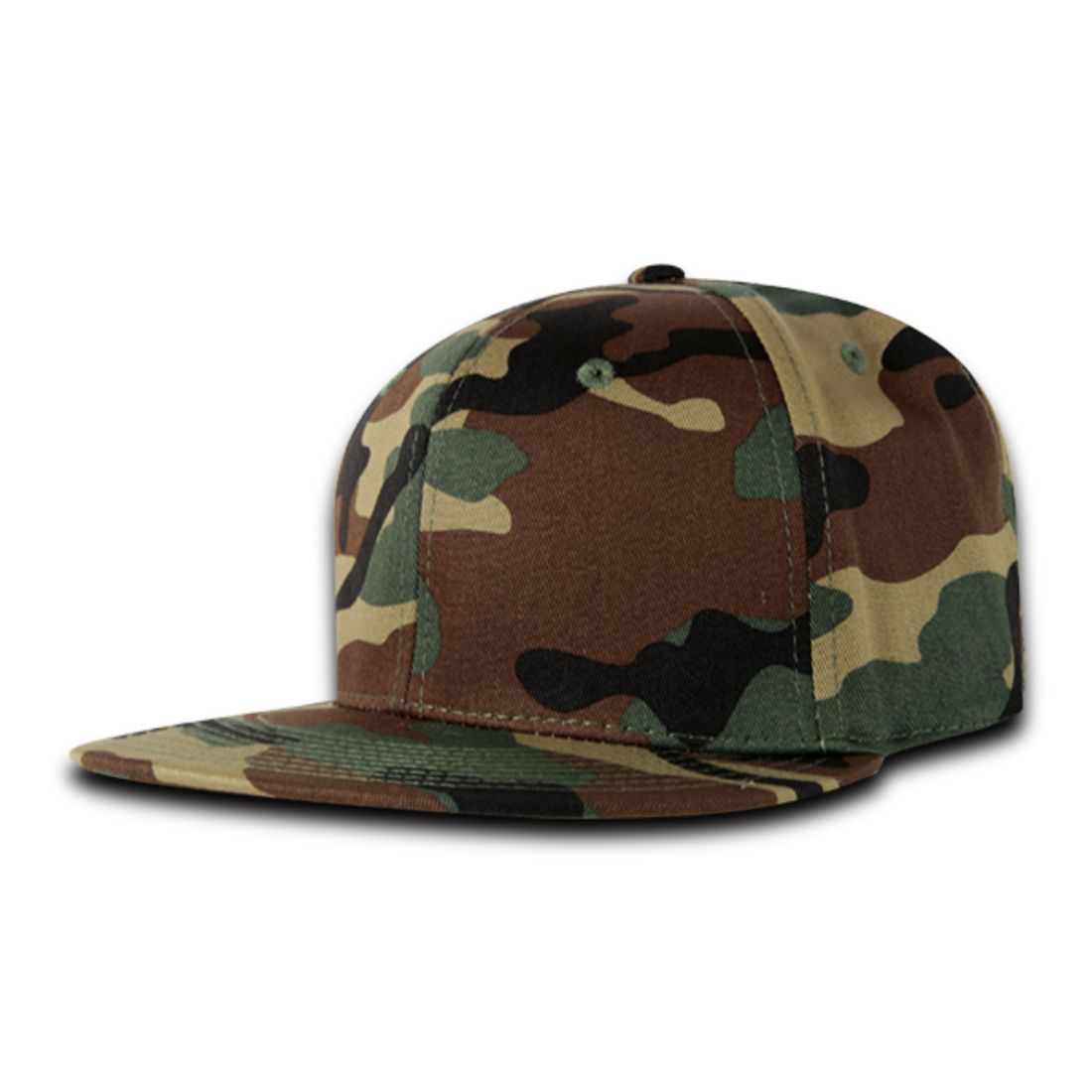 Decky RP1 Retro Fitted Snapback Hats High Crown 6 Panel Flat Bill Baseball Caps