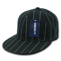 Decky RP3 Pin Stripe Fitted Snapback Hats High Crown 6 Panel Flat Bills Baseball Caps