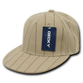 Decky RP3 Pin Stripe Fitted Snapback Hats High Crown 6 Panel Flat Bills Baseball Caps