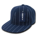 Decky RP3 Pin Stripe Fitted Snapback Hats High Crown 6 Panel Flat Bills Baseball Caps