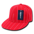 Decky RP3 Pin Stripe Fitted Snapback Hats High Crown 6 Panel Flat Bills Baseball Caps