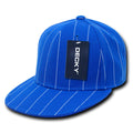 Decky RP3 Pin Stripe Fitted Snapback Hats High Crown 6 Panel Flat Bills Baseball Caps