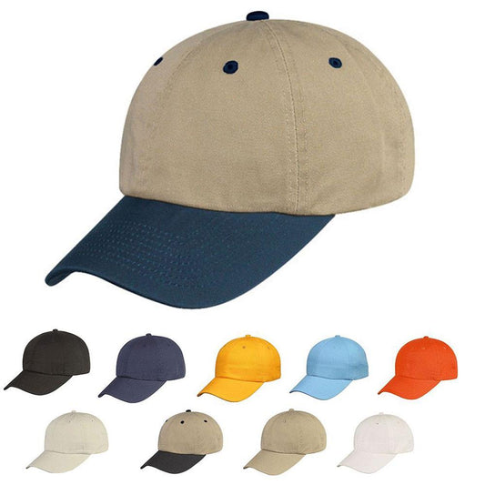 1 Dozen 100% Cotton 6 Panel Low Crown Baseball Caps Hats Wholesale Lot Bulk-Casaba Shop - Star Hats & Embroidery