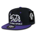 Whang W1 3D Cali California Republic Bear Snapback Hats 6 Panel Flat Bill Caps