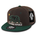 Whang W1 3D Cali California Republic Bear Snapback Hats 6 Panel Flat Bill Caps