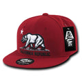 Whang W1 3D Cali California Republic Bear Snapback Hats 6 Panel Flat Bill Caps