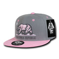 Whang W1 3D Cali California Republic Bear Snapback Hats 6 Panel Flat Bill Caps