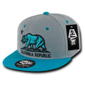 Whang W1 3D Cali California Republic Bear Snapback Hats 6 Panel Flat Bill Caps