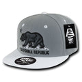 Whang W1 3D Cali California Republic Bear Snapback Hats 6 Panel Flat Bill Caps