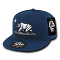 Whang W1 3D Cali California Republic Bear Snapback Hats 6 Panel Flat Bill Caps