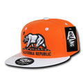 Whang W1 3D Cali California Republic Bear Snapback Hats 6 Panel Flat Bill Caps