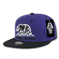 Whang W1 3D Cali California Republic Bear Snapback Hats 6 Panel Flat Bill Caps