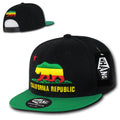 Whang W1 3D Cali California Republic Bear Snapback Hats 6 Panel Flat Bill Caps