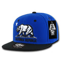 Whang W1 3D Cali California Republic Bear Snapback Hats 6 Panel Flat Bill Caps