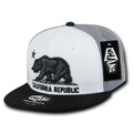 Whang W1 3D Cali California Republic Bear Snapback Hats 6 Panel Flat Bill Caps