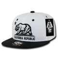 Whang W1 3D Cali California Republic Bear Snapback Hats 6 Panel Flat Bill Caps