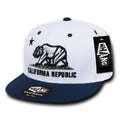 Whang W1 3D Cali California Republic Bear Snapback Hats 6 Panel Flat Bill Caps