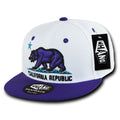 Whang W1 3D Cali California Republic Bear Snapback Hats 6 Panel Flat Bill Caps