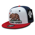 Whang W1 3D Cali California Republic Bear Snapback Hats 6 Panel Flat Bill Caps