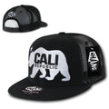 Whang W22 California Cali Bear Trucker Snapback Hats 6 Panel Flat Bill Caps