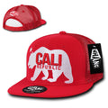 Whang W22 California Cali Bear Trucker Snapback Hats 6 Panel Flat Bill Caps