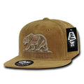 Whang W76 Cali Republic Corduroy Monster Bear Snapback Hats 6 Panel Flat Bill Caps