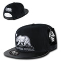 Whang W77 California Cali Republic Vinyl Bill Snapback Hats 6 Panel Flat Bills Caps