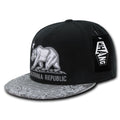 Whang W84 California Cali Bear Bandana Snapback Hats 6 Panel Flat Bill Caps